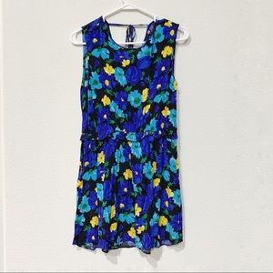 Zara blue floral mini dress
